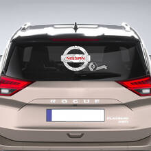 Nissan-logo met topografische lijnen venster vinyl sticker sticker afbeelding
 5