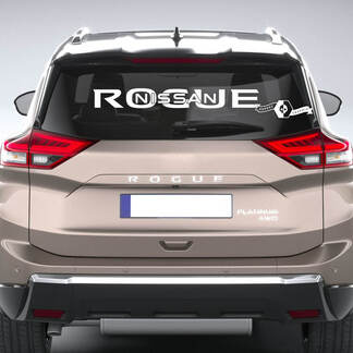 Nissan Rogue-logo venster vinyl sticker sticker afbeelding
