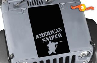 Jeep Wrangler Blackout American Sniper Vinyl Hood Sticker TJ LJ JK Unlimited