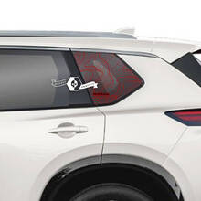 Nissan Rogue zijruit vinyl sticker sticker afbeelding
 2