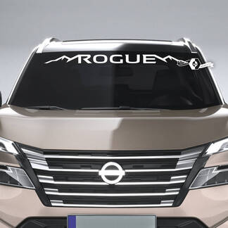Nissan Rogue Mountains voorruit venster vinyl sticker sticker afbeelding
