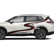 Nissan Rogue S Wave zijdeuren vinyl sticker sticker afbeelding
 2