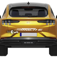 Achterste geruite streep sticker voor Ford Mustang MACH-E MACH E vinylsticker
 6