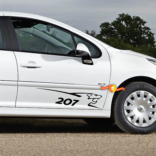 PEUGEOT Sport 207 zijsticker sticker Autocollant Side
