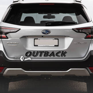 Subaru Outback achterste topografische kaart vinyl sticker sticker afbeelding
