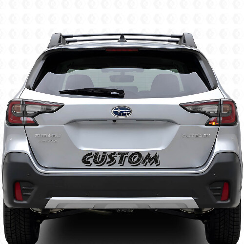 Topografische stijl aangepaste tekst kofferdeurgelijk voor Subaru Outback