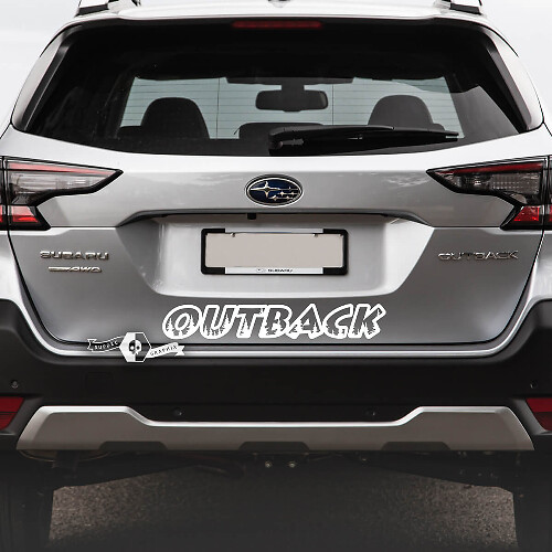 Suba Outback achter bos vinyl sticker sticker afbeelding
