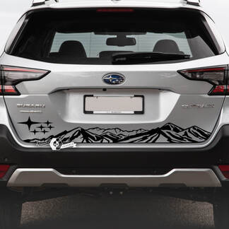 Subaru Outback achterbumper bergen vinyl sticker sticker afbeelding
 1