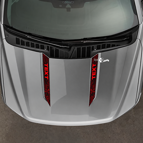RODE Topografische Motorkapspier Paar Motorkap Vinyl Sticker voor Ford F-150 2021-2024