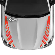 2x Hood Stripe geruite sticker voor Ford Mustang MACH-E MACH E vinylsticker
 2