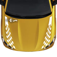 2x Hood Stripe geruite sticker voor Ford Mustang MACH-E MACH E vinylsticker
 3