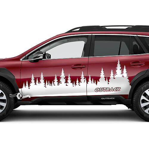 Suba Outback zijdeuren bomen Vinyl Sticker sticker afbeelding
