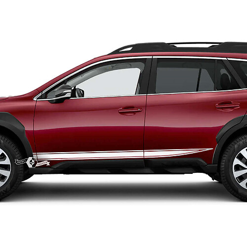 Scherpe Omtrek Zijstrepen Vinyl Decal Kit voor Subaru Outback_1