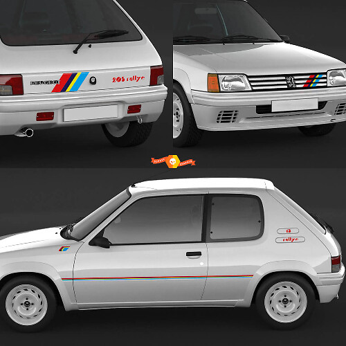 Peugeot 205 Rallye Strepen Decal Set Vinylstickers
