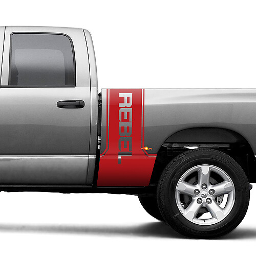 Rebel Lettering Grafische Streep Achterzijde Sticker Decal Voor Dodge Ram Power Wagon