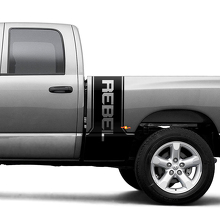 Rebel Lettering Grafische Streep Achterzijde Sticker Decal Voor Dodge Ram Power Wagon 3