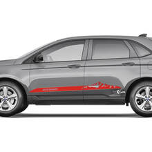 2x Side Mountains Ford Edge Doors Vinyl Stripes carrosseriesticker vinyl grafische sticker
 2