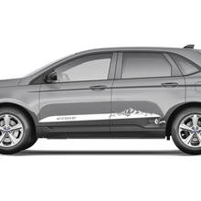 2x Side Mountains Ford Edge Doors Vinyl Stripes carrosseriesticker vinyl grafische sticker
 3