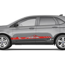 2x Side Mountains Ford Edge Doors Vinyl Strepen body sticker vinyl grafische sticker 3
 2