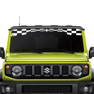 Suzuki JIMNY voorruit geruite vlag sticker sticker graphics
