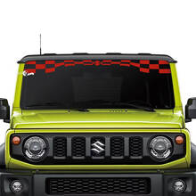Suzuki JIMNY voorruit geruite vlag sticker sticker graphics
 2