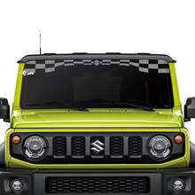 Suzuki JIMNY voorruit geruite vlag sticker sticker graphics
 3