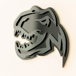 3D-badge spatbordbadges embleem TRX dinosaurus Dodge 2
