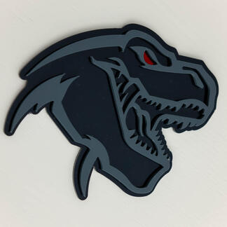 3D-badge spatbordbadges embleem TRX dinosaurus Dodge Red Eye
