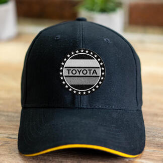 Toyota TRD Grijze Vintage Sterren Trucker Hat Geborduurd Toyota Logo Baseballpet
