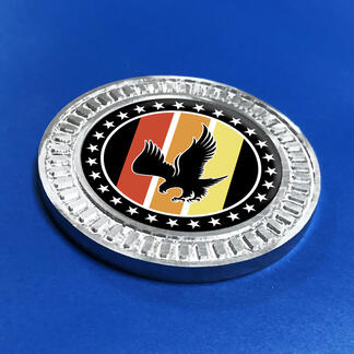 3D-badge Vintage Bald Eagle sterren metalen aluminium embleem
