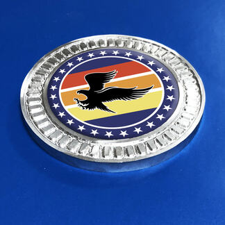 3D-badge Vintage Bald Eagle-sterren Metalen aluminium embleem 2
