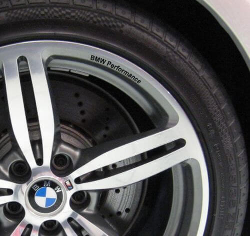 BMW Performance Velgrandecalset voor BMW-auto's