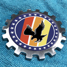 Bald Eagle Vintage logo metalen aluminium badge nachtkastje versnellingsembleem aluminium
 3