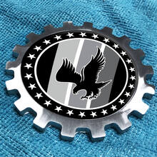 Bald Eagle Vintage logo metalen aluminium badge nachtkastje versnellingsembleem aluminium
 4