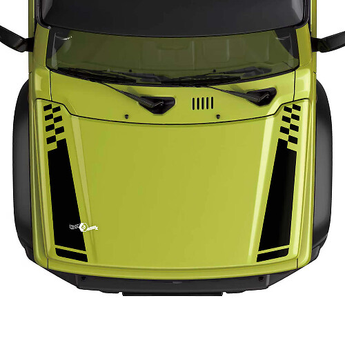 Vlag Geruit Racing Motorkap Strepen Decal Sticker Grafieken 2 Voor Suzuki JIMNY