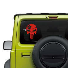 Punisher Skull achterraam vinylsticker voor Suzuki Jimny_2