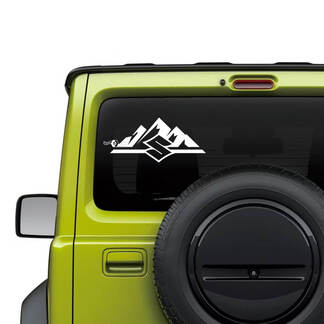 Suzuki JIMNY Achterruitlogo Bergen stickerstickerafbeeldingen
 1