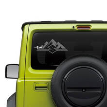 Suzuki JIMNY Achterruitlogo Bergen stickerstickerafbeeldingen
 3