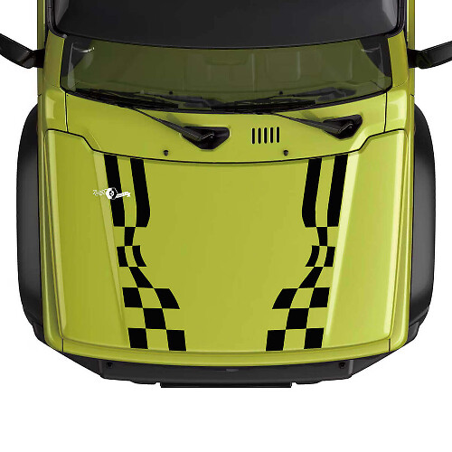 Vlag Geruit Racing Motorkap Streep Decal Sticker Graphics Voor Suzuki JIMNY