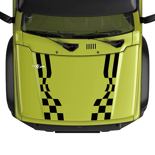 Suzuki JIMNY Motorkap Strepen Finishvlag sticker grafisch 2

