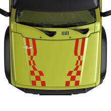 Vlag Geruit Racing Motorkap Streep Decal Sticker Graphics Voor Suzuki JIMNY 2
