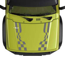 Vlag Geruit Racing Motorkap Streep Decal Sticker Graphics Voor Suzuki JIMNY 3