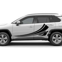 Zijdeur Tribal Graphics Sticker Kit past op de Toyota RAV4 vinylsticker
 3