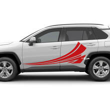 Zijdeur Tribal Graphics Sticker Kit past op de Toyota RAV4 vinylsticker
 4