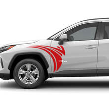 Tribal Graphics-stickerset aan de zijkant vooraan, geschikt voor de vinylsticker van Toyota RAV4
 4