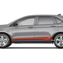 2x zijpaneel Ford Edge deuren Vinyl Racing Stripes carrosseriesticker vinyl grafische sticker
 2