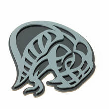 Hellsnake Snake 3D Spatschermbadge Embleem_3