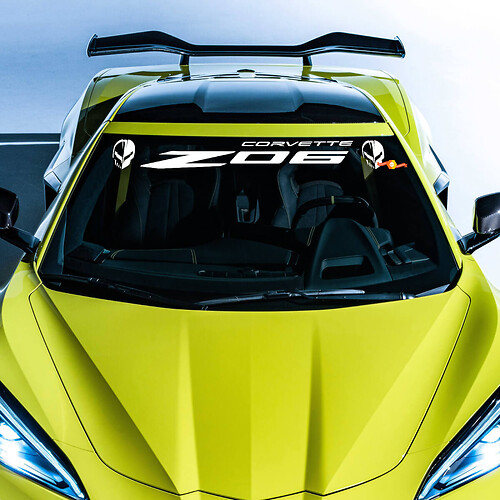 Chevrolet Chevy C8 Corvette Z06 Jake schedel voorruit vinyl sticker
