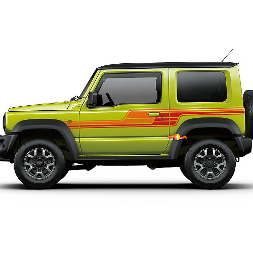 Suzuki JIMNY Vintage Retro Stripes Doors sticker sticker graphics
