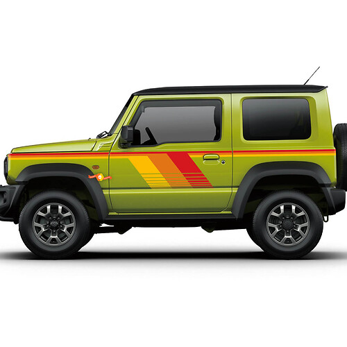 Suzuki JIMNY Vintage Retro Stripes Doors sticker sticker graphics 6
